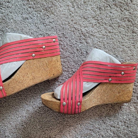 Lucky Brand Coral cork high heel shoes size 10 - Picture 9 of 13